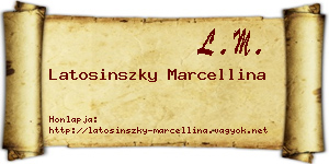 Latosinszky Marcellina névjegykártya
